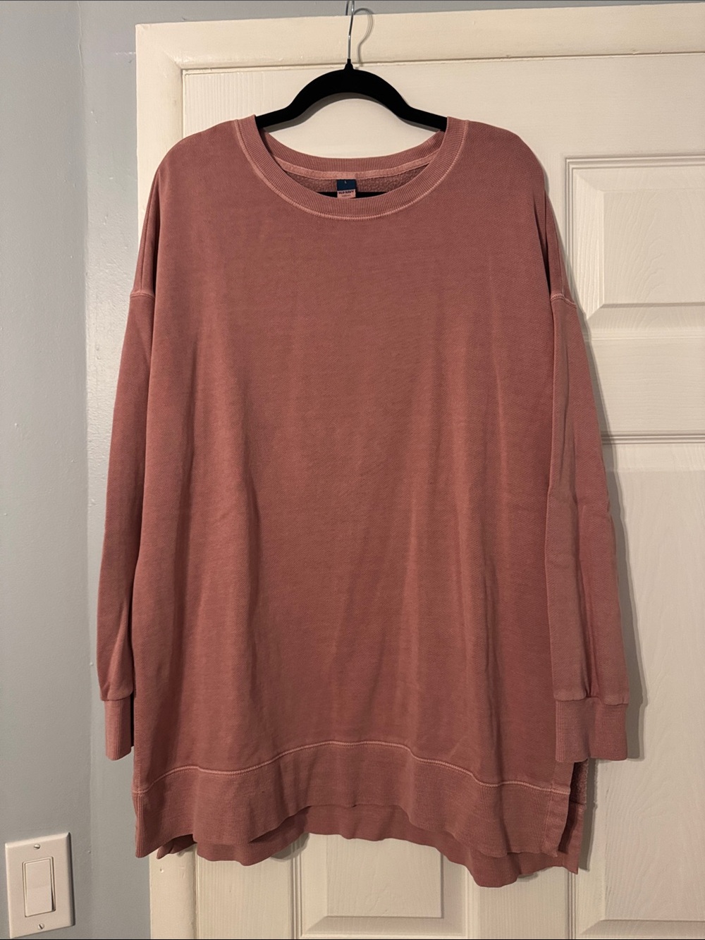 Old Navy Dusty Rose Oversized Crewneck Sweater